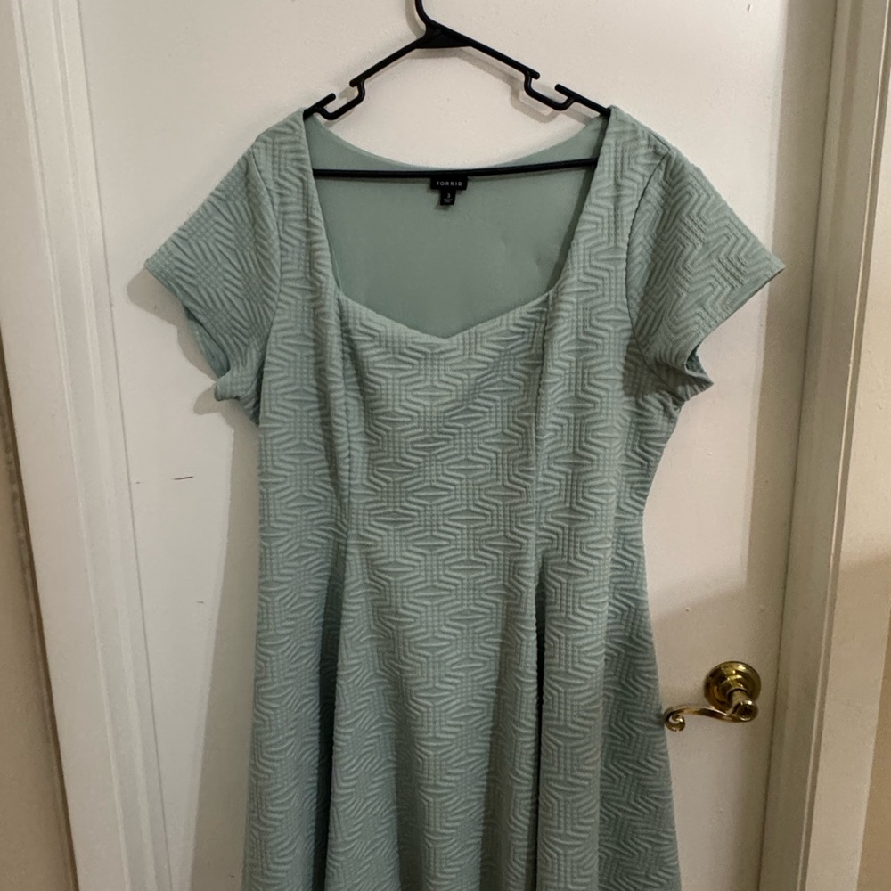 Torrid Textured Mint Midi Dress